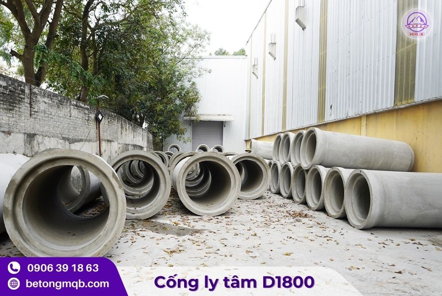 Cống Bê Tông Ly Tâm D1800 Dài 4M Tại TP Hồ Chí Minh | Bê Tông MQB 1 445