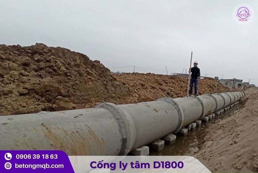 Cống Bê Tông Ly Tâm D1800 Dài 4M Tại TP Hồ Chí Minh | Bê Tông MQB 2 446