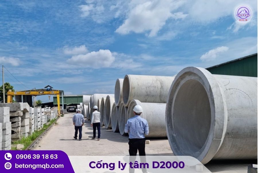 Cống Bê Tông Ly Tâm D2000 Dài 4M Tại TP Hồ Chí Minh | Bê Tông MQB 1 cong be tong ly tam d200 dai 4m chat luong