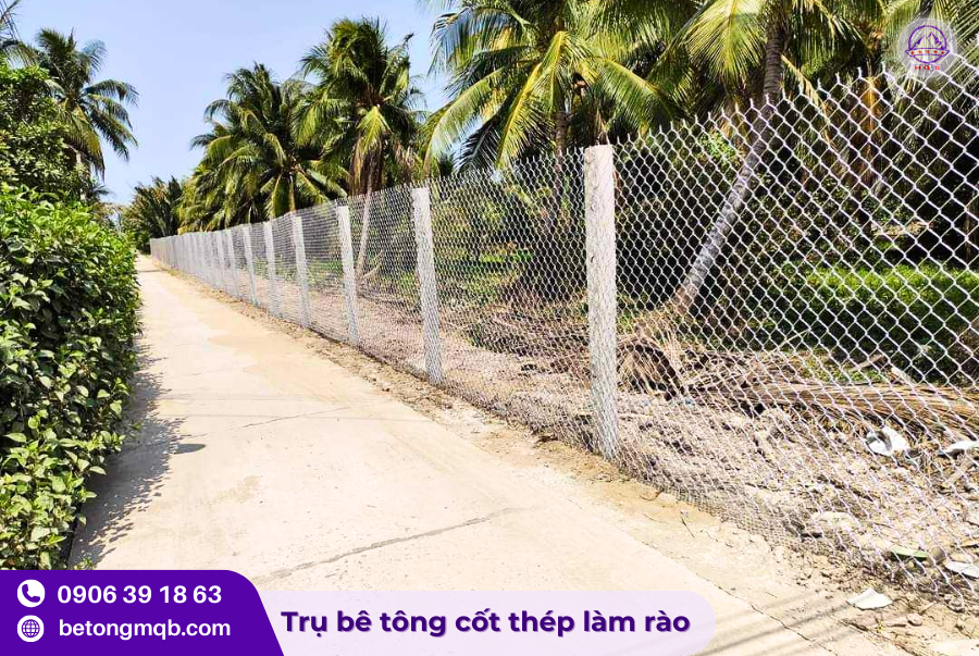 Trụ hàng rào 80x90x2500mm tại TPHCM 4 Trụ hàng rào 80x90x2500mm bằng bê tông