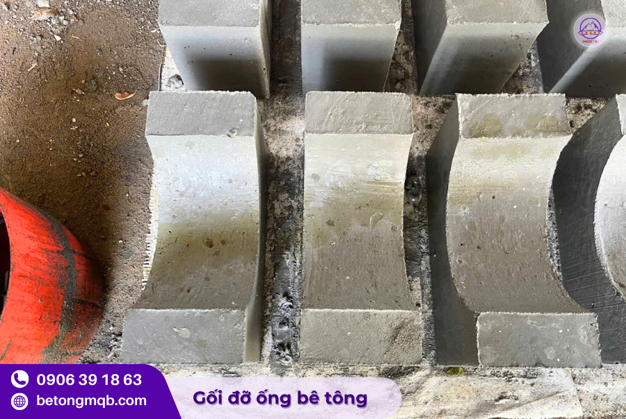 Gối đỡ ống nước pvc bằng bê tông D140 giá rẻ 4 Gối đỡ ống PVC
