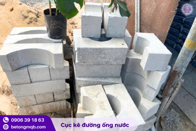 Gối đỡ ống nhựa PVC D200 bằng bê tông 6 Gối đỡ ống nhựa PVC tại Miền Nam