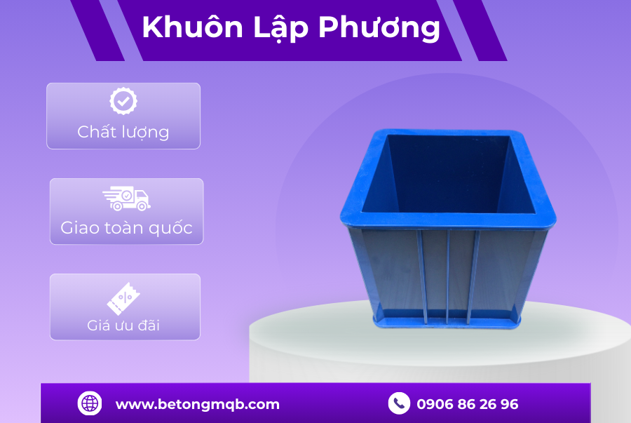 Khuôn đúc mẫu bê tông lập phương 150x150x150mm bằng nhựa 1 Khuôn đúc mẫu bê tông lập phương bằng nhựa ABS