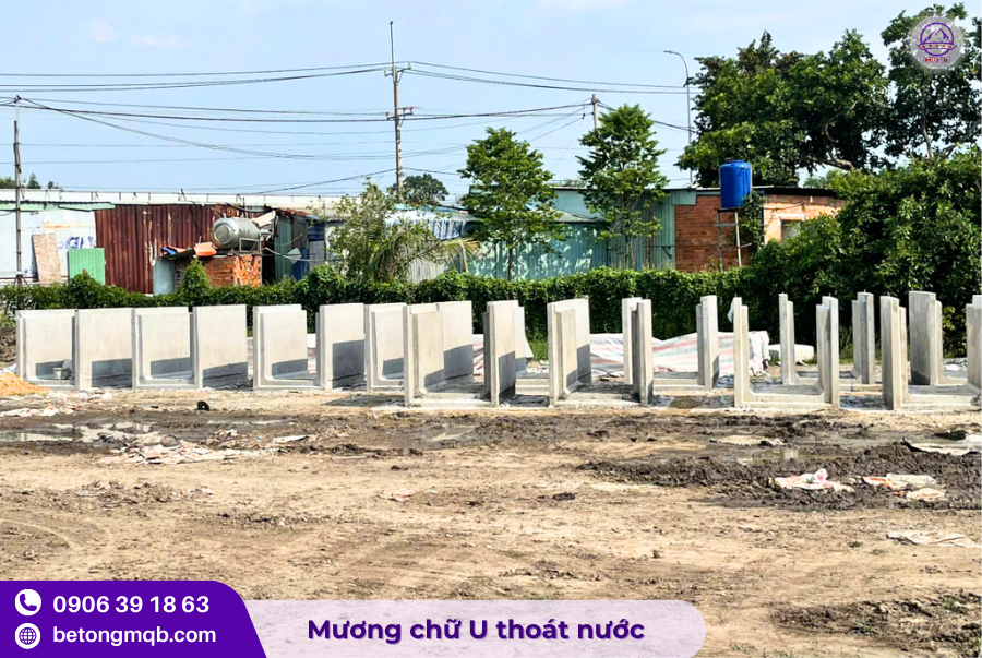 Đơn vị cung cấp mương thoát nước chữ U dài 1m 1 Mương thoát nước chữ U dài 1m Minh Quân MQB