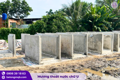 Mương thoát nước chữ U dài 1m tùy chỉnh