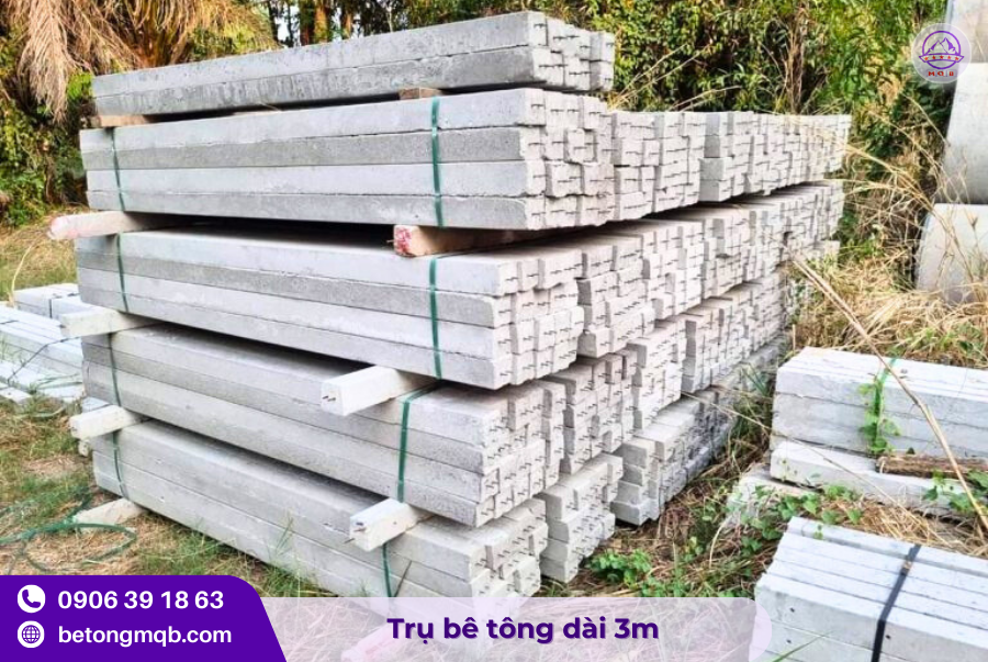 tru be tong dai 3m cot thep