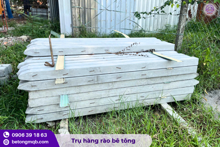 Trụ bê tông rào lưới B40 cao 2,1 mét 5 Trụ bê tông rào lưới B40