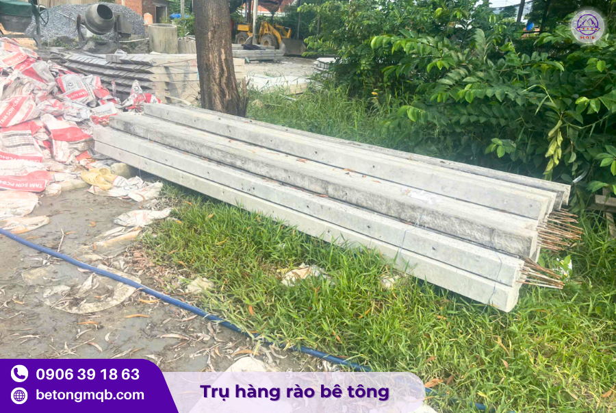 Đơn vị sản xuất trụ hàng rào 120x120x3000mm bằng bê tông 2 Trụ hàng rào 120x120x3000mm chất lượng