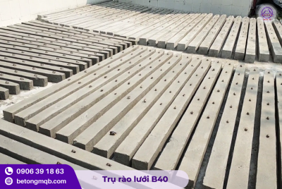 Trụ rào bê tông 200x200x2500mm cốt thép