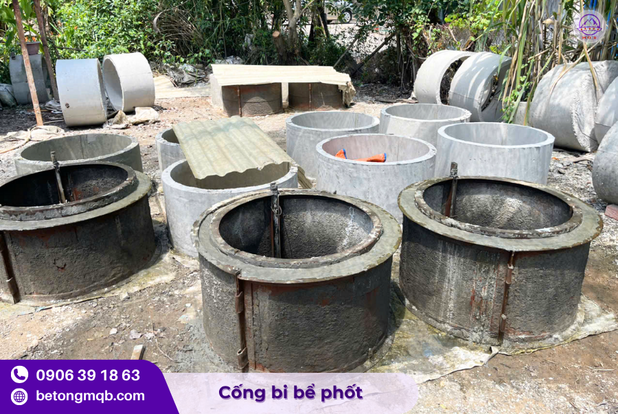 Cống bi làm bể phốt bằng bê tông đường kính 800mm 1 cong bi lam be phot 800mm