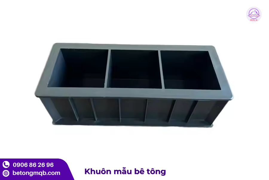 Khuôn đúc ba mẫu bê tông thí nghiệm trong một lần 1 Khuôn đúc ba mẫu bê tông
