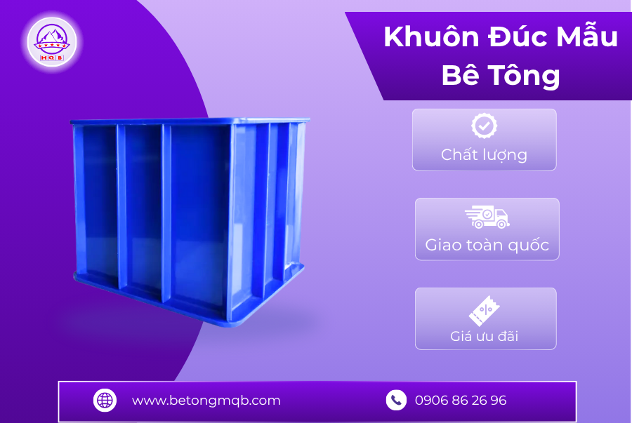 Cung cấp sỉ và lẻ khuôn đúc bê tông hình lập phương toàn quốc 1 Khuôn đúc bê tông hình lập phương 150x150x150mm