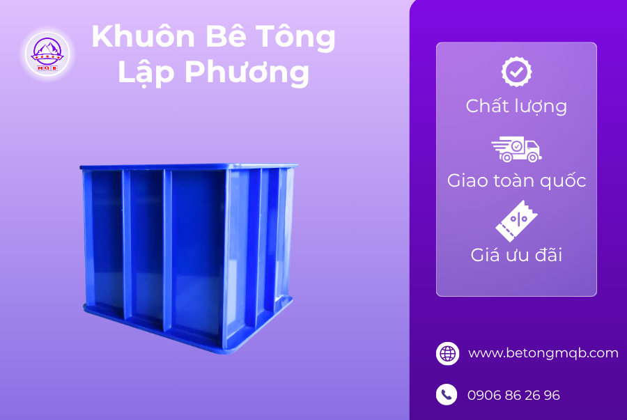 Cung cấp sỉ và lẻ khuôn đúc bê tông hình lập phương toàn quốc 2 Khuôn đúc bê tông hình lập phương bằng nhựa ABS