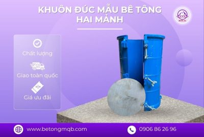 khuon đúc mẫu bê tông hai mảnh