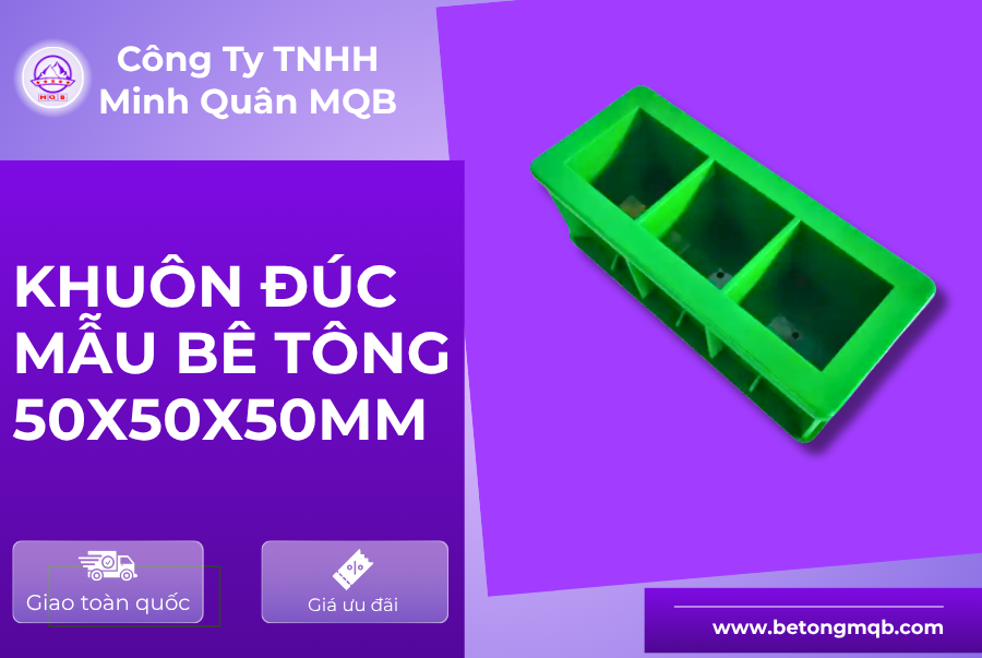 Khuôn mẫu vữa bê tông 50x50x50mm bằng nhựa ABS 2 Khuôn mẫu vữa bê tông giá rẻ