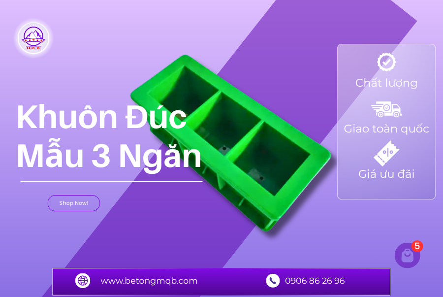 Khuôn mẫu vữa bê tông 50x50x50mm bằng nhựa ABS 3 Khuôn mẫu vữa bê tông chất lượng