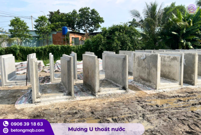 Mương thoát nước chữ U tại Long An