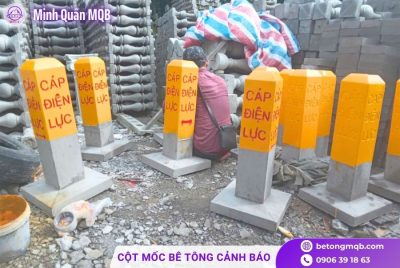 Cọc tiêu bê tông cốt thép cảnh báo điện lực