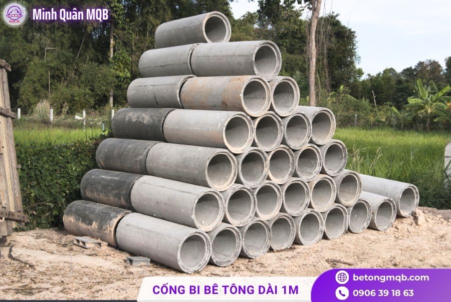 Cống bi 1m chuyên dùng cho công trình thoát nước sinh hoạt 4 cong bi 1m via he