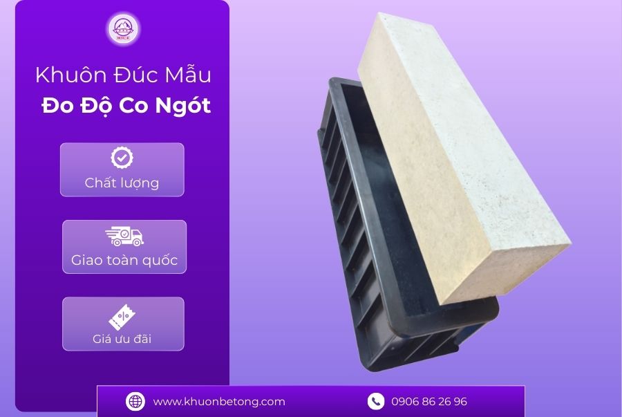 Khuôn đúc mẫu đo độ co ngót bê tông bằng nhựa ABS 4 Khuôn đúc mẫu đo độ co ngót chất lượng