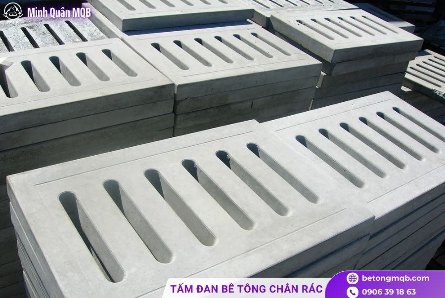 Tấm bê tông chắn rác có rãnh thoát nước 5 Tấm bê tông chắn rác