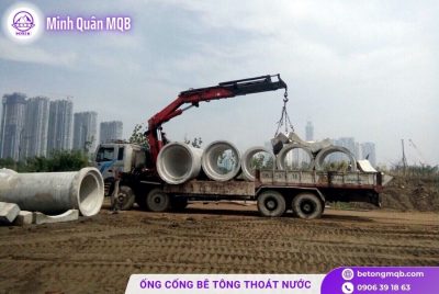 Cống tròn ly tâm chịu lực cao dài 4m 7 Cống tròn ly tâm Minh Quân MQB
