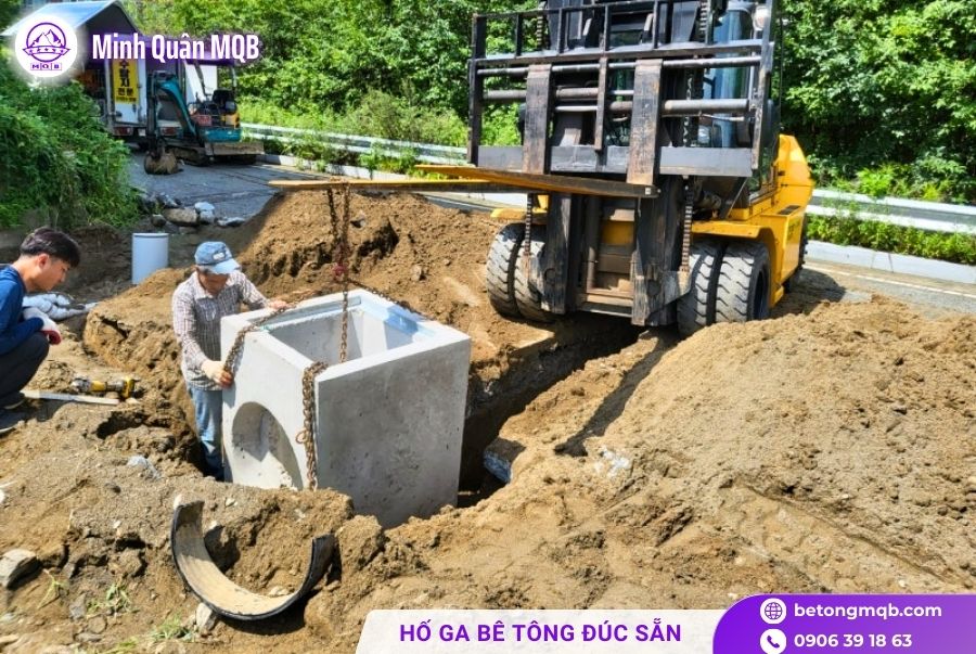 Hố ga bê tông thu nước thải – Giải pháp bền vững cho hạ tầng Miền Nam 3 hố ga bê tông thu nước từ Minh Quân MQB