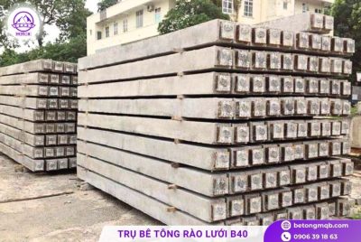 Trụ hàng rào B40 bằng bê tông cốt thép 9 tru hang rao b40 cao cap