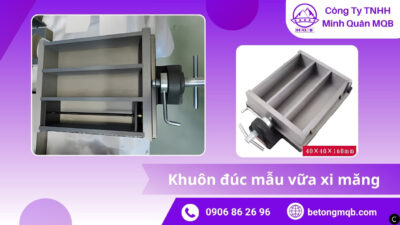 Khuôn đúc mẫu vữa xi măng đạt tiêu chuẩn TCVN 6016 | Bê Tông MQB 3 Khuôn đúc mẫu vữa xi măng