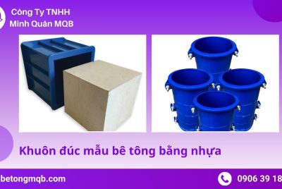 Hướng dẫn sử dụng khuôn đúc mẫu bê tông bằng nhựa (TCVN 3118) | Bê tông MQB 8 Đổ bê tông vào khuôn đúc mẫu bê tông bằng nhựa