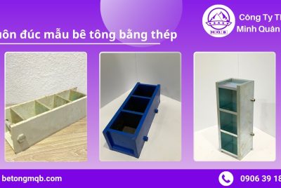 Khuôn đúc mẫu bê tông bằng thép trong phòng thí nghiệm