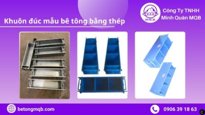 Sơ đồ cấu tạo khuôn đúc mẫu bê tông bằng thép