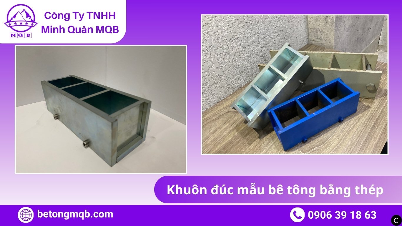 Thông số kĩ thuật khuôn đúc mẫu bê tông bằng thép