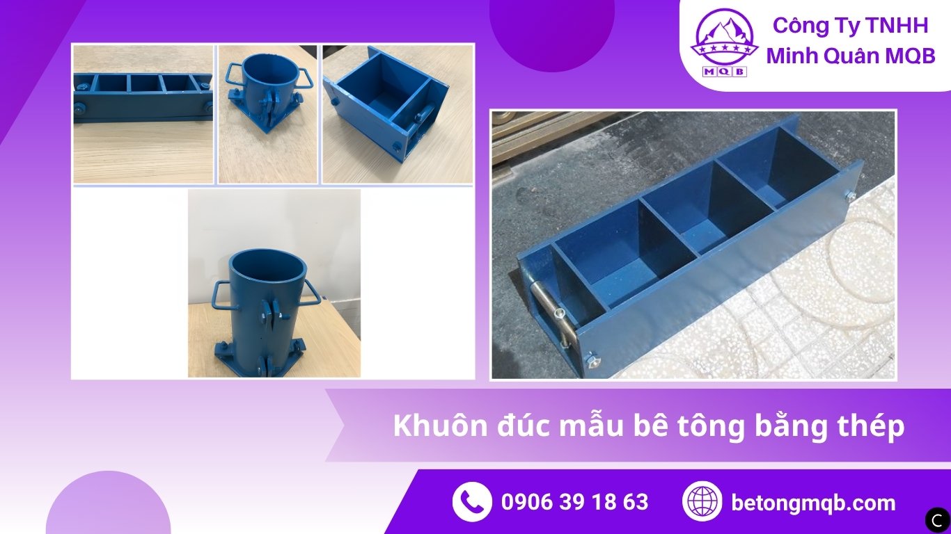 Ứng dụng khuôn đúc mẫu bê tông bằng thép