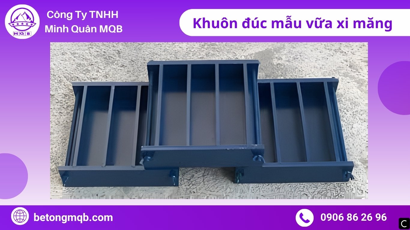 Khuôn đúc mẫu vữa xi măng đạt tiêu chuẩn TCVN 6016 | Bê Tông MQB 8 Khuôn đúc mẫu vữa xi măng
