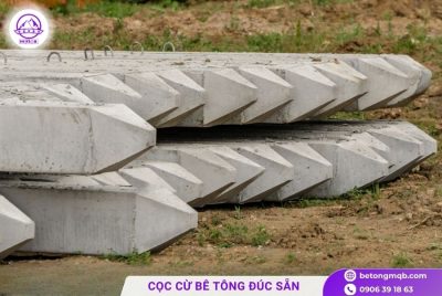 Cọc cừ bê tông tại Cần Giờ