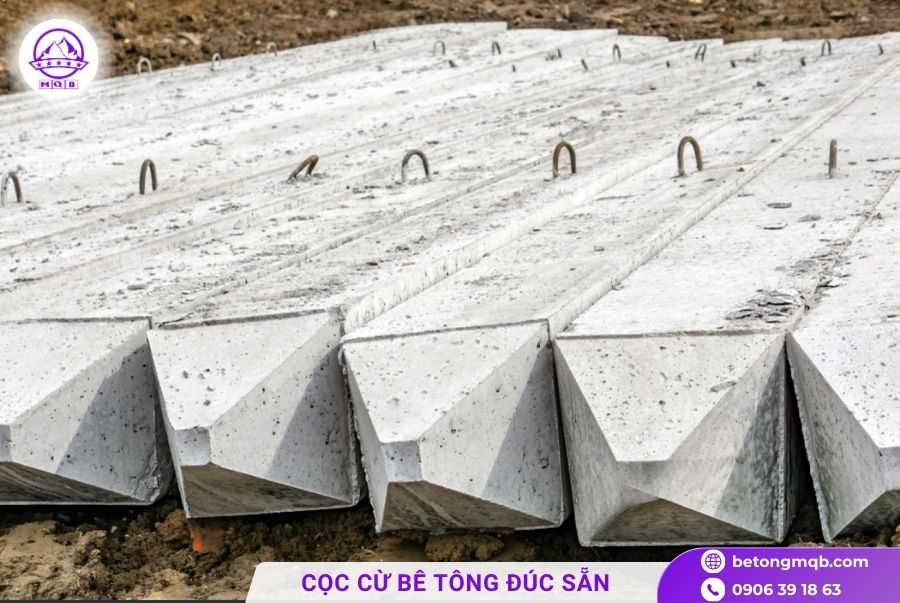 Cọc cừ bê tông tại Cần Giờ Minh Quân MQB