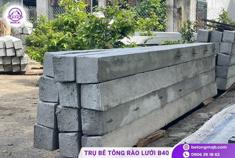 Cột hàng rào bê tông đúc sẵn, giá rẻ, bền bỉ 2 Cột hàng rào bê tông giá rẻ