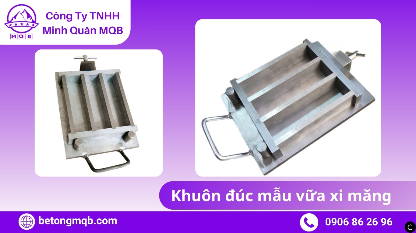 Hướng dẫn đúc khuôn mẫu vữa xi măng theo tiêu chuẩn TCVN 6016 | Bê Tông MQB 5 Hướng dẫn đúc khuôn mẫu vữa xi măng