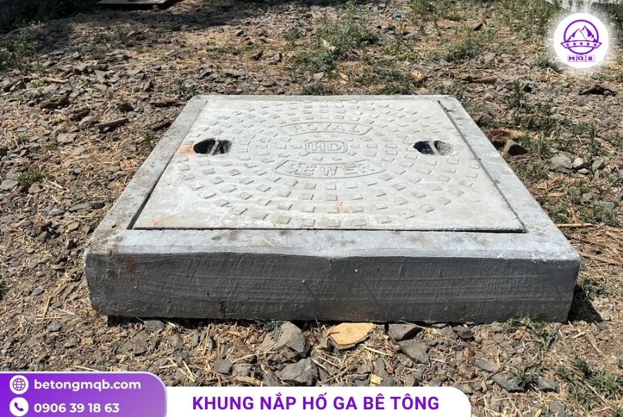 KHUNG NẮP HỐ GA TẠI TPHCM SAU SÁP NHẬP BẰNG BÊ TÔNG 3 khung nap ho ga tai tphcm moi
