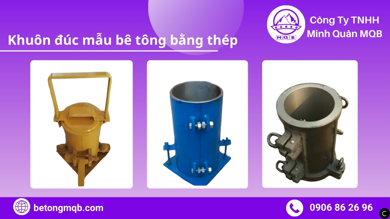Hướng dẫn sử dụng khuôn đúc mẫu bê tông bằng thép TCVN 3118 | Bê Tông MQB 8 Hướng dẫn sử dụng khuôn đúc mẫu bê tông bằng thép