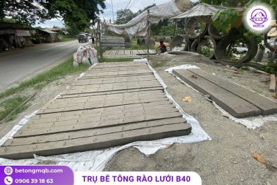 Trụ xi măng hàng rào dài 2.5m