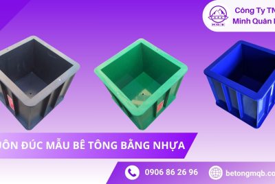 Ứng dụng khuôn đúc mẫu bê tông bằng nhựa