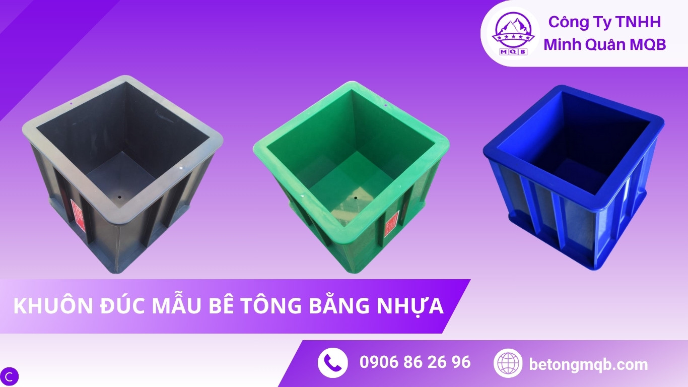 Ứng dụng khuôn đúc mẫu bê tông bằng nhựa