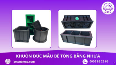 Ứng dụng khuôn đúc mẫu bê tông bằng nhựa