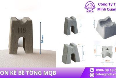 Các kích thước con kê bê tông MQB thông dụng