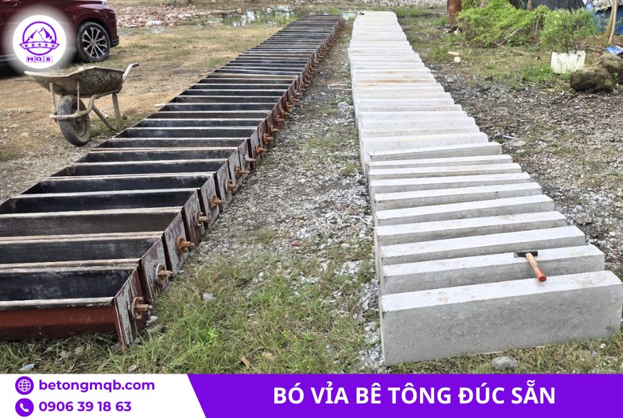 Cung cấp bó vỉa 320x450x1000mm bê tông đúc sẵn 4 Bó vỉa 320x450x1000mm đúc sẵn