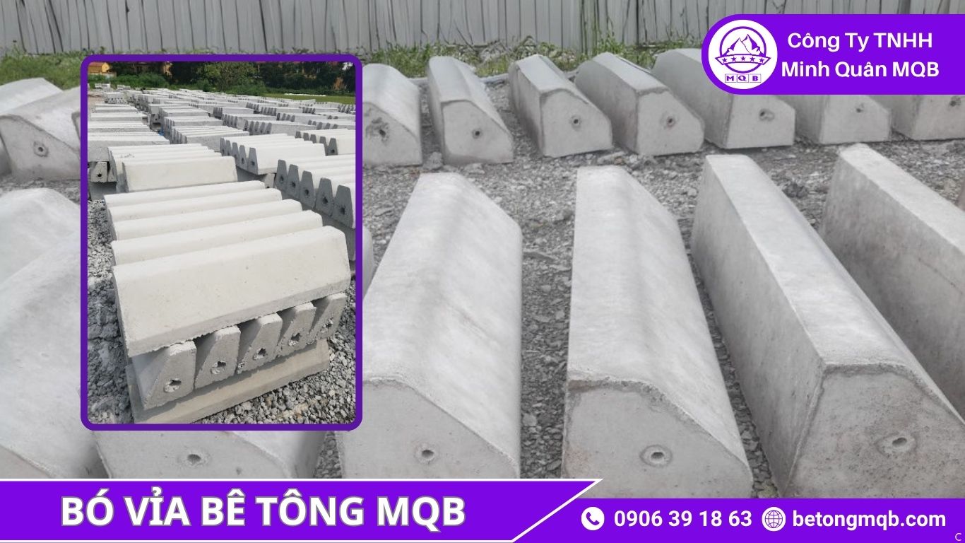 Bó vỉa bê tông mác 200 MQB trong công trình