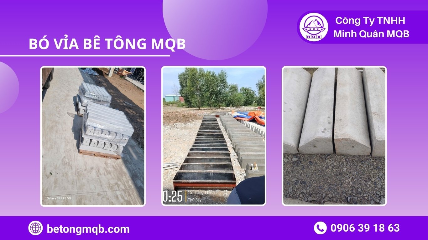 Bó Vỉa Bê Tông Tây Ninh – Kích Thước Phổ Biến Nhất 2026 | Bê Tông MQB 12 Bó vỉa bê tông Tây Ninh chất lượng