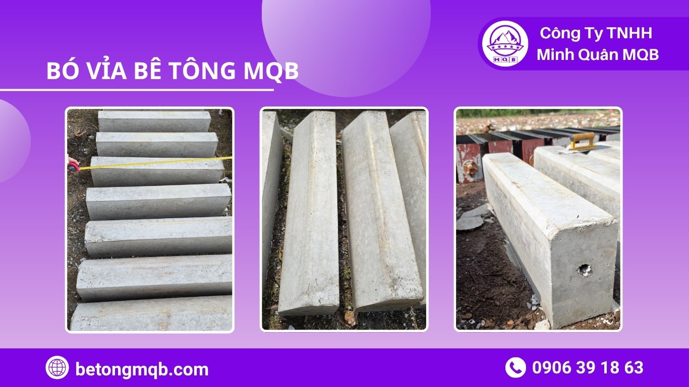 Bó Vỉa Đúc Sẵn: Quy cách – Tiêu chuẩn – Ứng dụng 2026 | Bê Tông MQB 3 Phân loại bó vỉa đúc sẵn